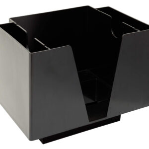 Barcaddy cuadrado con espacio para pajitas y removedores