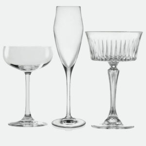 Copas Elegantes de Champán y Coupe