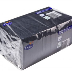 Alternative view of Servilletas de Cóctel de 3 Capas Negras - Paquete de 250 Unidades