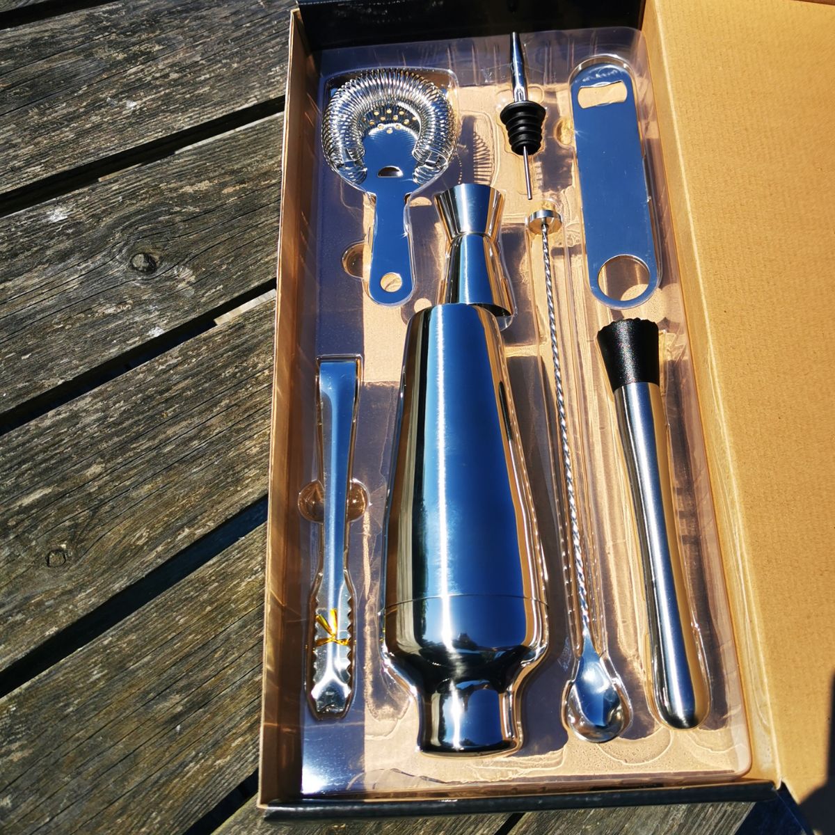 Barsæt i stål – Cocktailshaker – 8 dele Bar0916 (3)