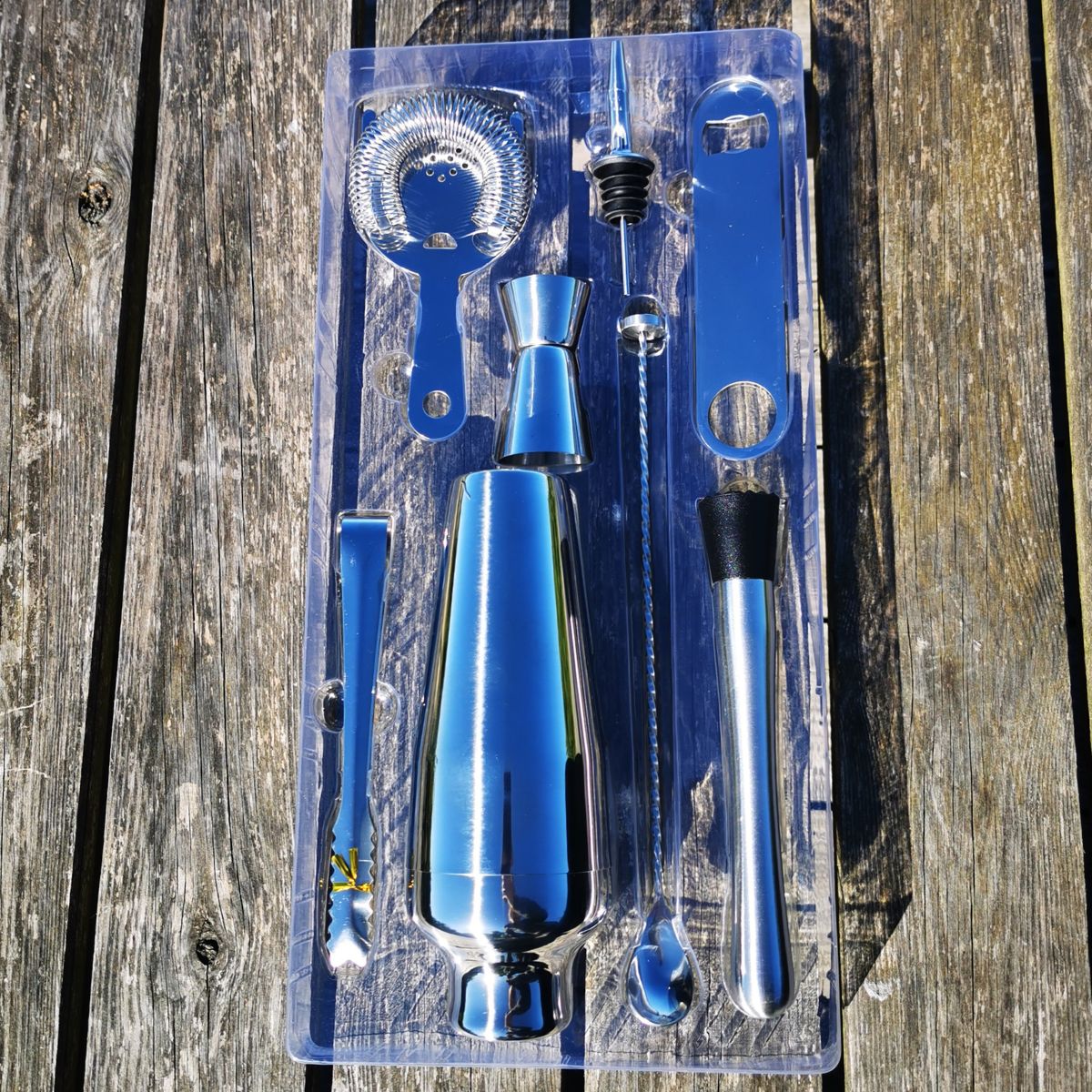 Barsæt i stål – Cocktailshaker – 8 dele Bar0916 (5)